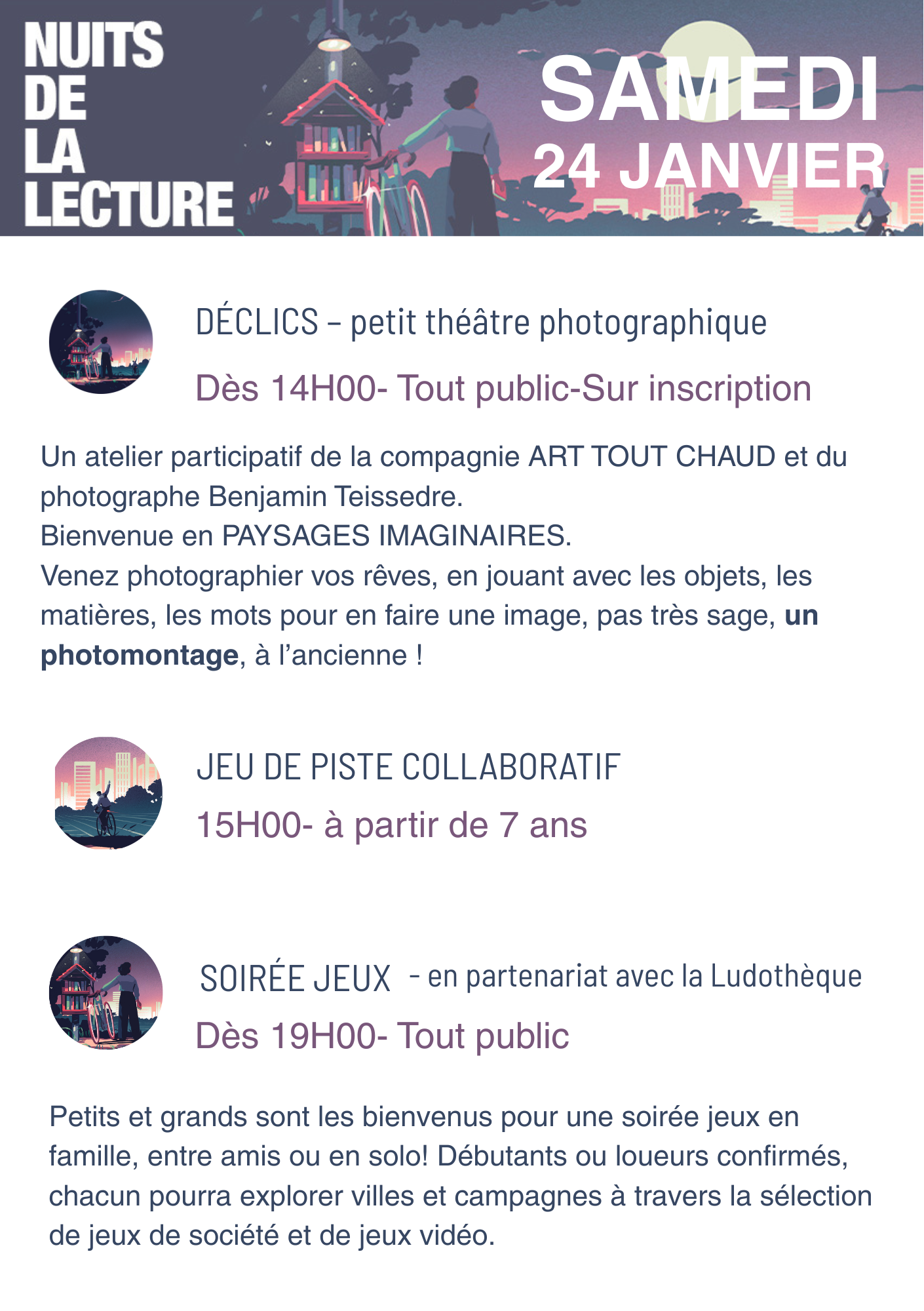 nuit de la lecture programme