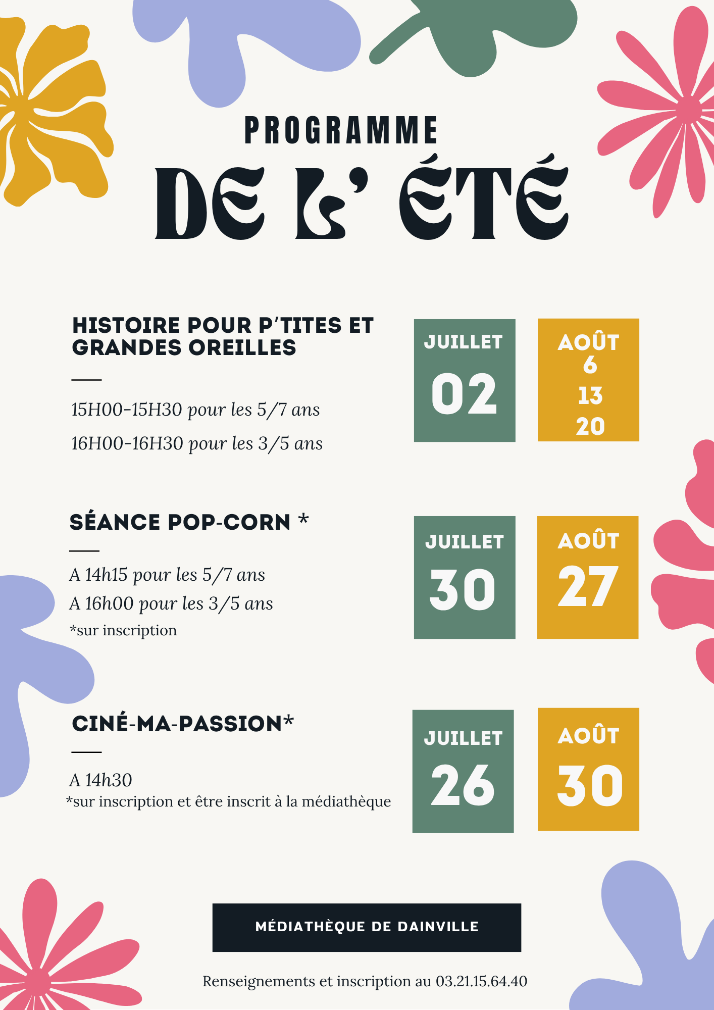 programme été 2025